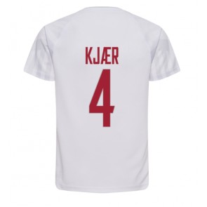 Maillot de foot Danemark Simon Kjaer #4 Extérieur Monde 2022 Manches Courte